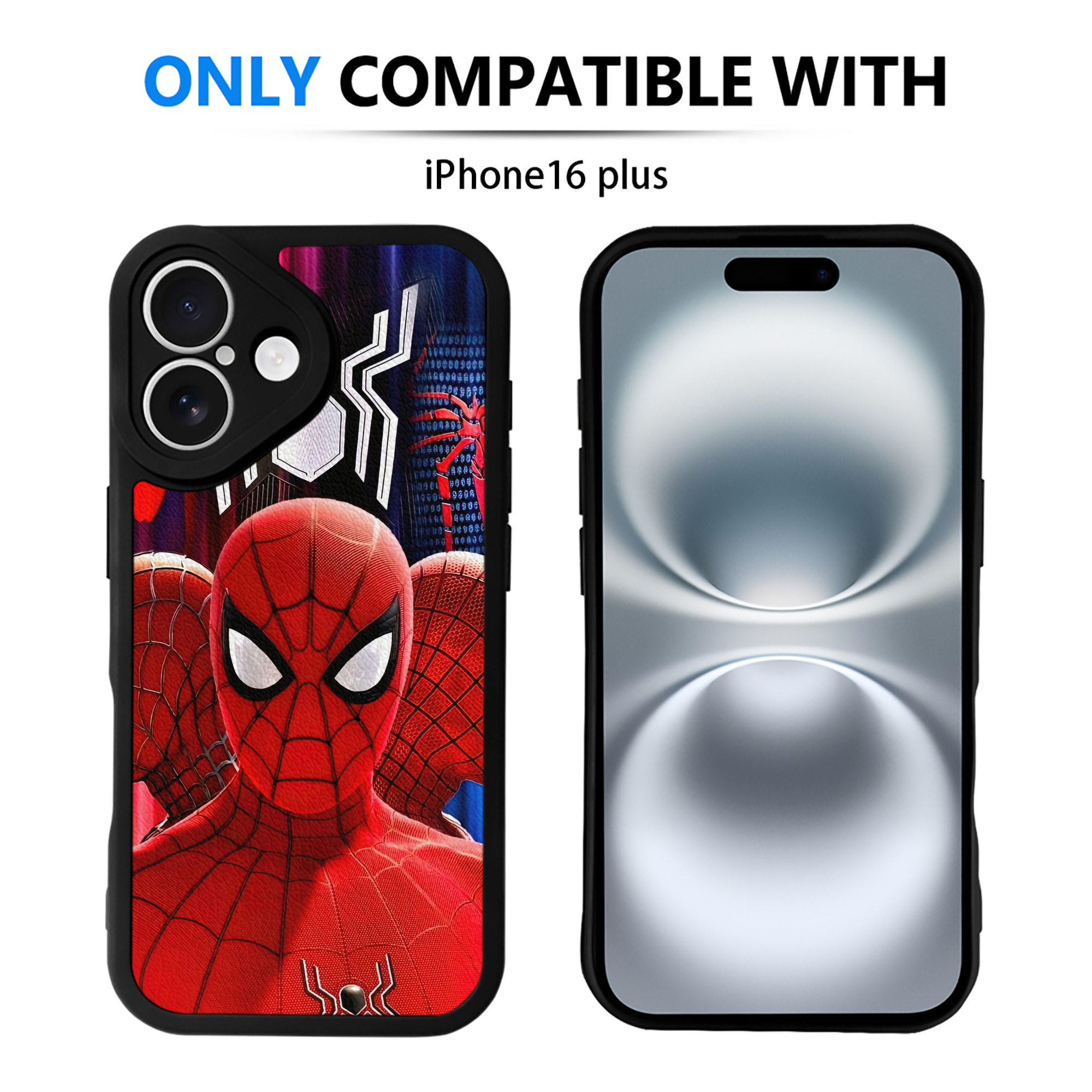 Spider Man スパイダーマン 【iPhone 16シリーズ対応】シリコンスマホケース（レザー調） 材質：シリコン